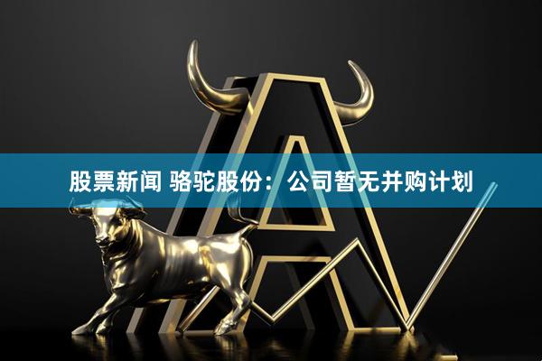 股票新闻 骆驼股份：公司暂无并购计划