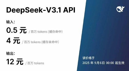 兰州配资平台 官宣！DeepSeek-V3.1 发布，API调用价格低至0.5元/百万Tokens